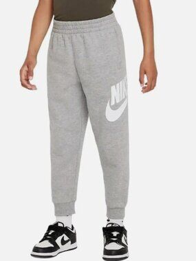 Nike Sportswear Club Fleece Joggers (Dark Grey Heather) Little Kids Boys' Size 6